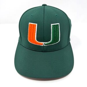 Richardson Miami Hurricanes PTS20 Flexfit Hat Green NCAA S/M